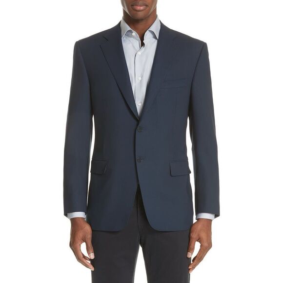 Canali Classic Fit Water Resistant Navy Wool Blazer 42 US / 52 EU $1850 - Picture 1 of 11